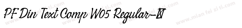 PF Din Text Comp W05 Regular字体转换